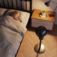 HOMCOM Air Circulator Fan Pedestal Cooling Fan with 3 Speed and Carry Handle, 9 Inch, Black(m-7)