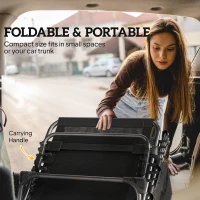 Outsunny Folding Sun Lounger with Canopy, Reclining Sunbed with Cushion, Side Pocket, Carrying Handle, Light Grey(m-8)