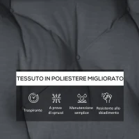 Outsunny Set 2 Pezzi Cuscini da Giardino per Divani e Pallet in Poliestere con Imbottitura Spessa, Grigio Carbone(m-4)