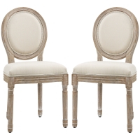 HOMCOM set van 2 eetkamerstoelen 49 cm x 56 cm x 96 cm