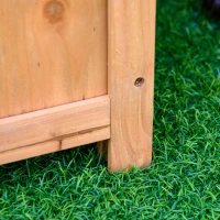 Outsunny Floreira com Treliça de Madeira Caixa de Plantio com Suporte para Plantas Trepadeiras para Cultivos 70x28x117 cm Madeira(m-10)