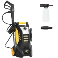 Outsunny Lavadora de alta pressão com bomba de alumínio 135 bar pressão máx. 1800W potência 540 L/h mangueira de 5 m bico ajustável & pegas(m-6)