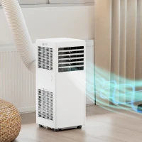 HOMCOM Ar Condicionado Móvel 9000 BTU Ar Condicionado Portátil 4 em 1 Refrigeração Desumidificador Ventilador Modo Noturno(m-6)