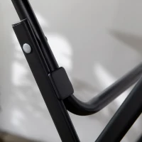 Outsunny Mesa baixa exterior para 2 pessoas, mesa de jardim redonda com estrutura em aço, Ø 60 x 73H cm, cinza escuro(m-4)