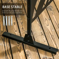 Outsunny Panneau brise vue décoratif extérieur noir à motif végétal en métal - 122 x 45 x 198 cm(m-5)