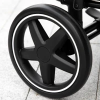 PawHut Foldable Pet Stroller, with Universal Wheels, Shock Absorber, for Medium and Large Dogs - Black(m-16)