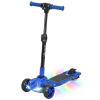 AIYAPLAY Patinete elétrico para crianças 6+ anos, dobrável 3 rodas partida zero, velocidade máxima 8 km/h 64 x 29 x 83 cm azul(m-1)