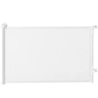 PawHut Valla para escaleras Verja para puertas extensible 0-140 cm con manejo con una mano para mascotas para escaleras puertas Blanco(m-1)