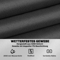 Outsunny Schutzhülle für Gartenmöbel Winterfest Wasserdicht Abdeckung Anti-UV Abdeckplane 420D Oxford Gewebe Ø214x70Hcm Schwarz(m-4)