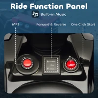 AIYAPLAY 6V Kinder-quad, elektrisch kinder-ATV met muziek en LED-koplampen, voor 37-72 maanden, 70 x 42 x 45 cm, roze(m-6)