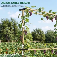 Outsunny Flexibel metalen tuinrankrek voor bessen: frambozen, bramen & blauwe bessen – uitbreidbaar rek(m-6)