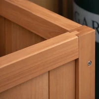 Outsunny 53L Garden Wooden Planter Box with Trellis Free Standing Flower Raised Bed with Lattice for Climbing Plants, 76cm x 36cm x 170cm, Brown(m-10)