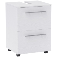 HOMCOM Mueble Bajo Lavabo Mueble de Baño Moderno 41.5x35.5x59 cm Blanco
