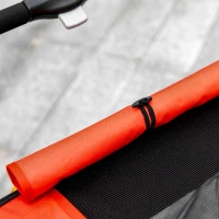 PawHut Foldable Pet Stroller, with Universal Wheels, Shock Absorber, for Medium and Large Dogs - Red(m-10)