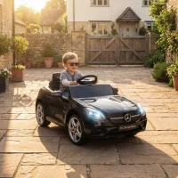 AIYAPLAY Voiture électrique enfants licence Mercedes SLC 300 12V V. Max. 5 Km/h effets sonores lumineux télécommande noir(m-2)