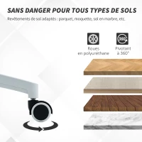 HOMCOM Silla de oficina ergonómica, sillón de oficina, reposabrazos abatibles, soporte lumbar, reposacabezas, 60x63x120cm, negro(m-5)