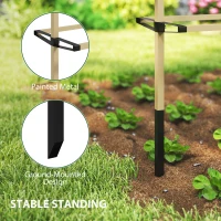 Outsunny Flexibel metalen tuinrankrek voor bessen: frambozen, bramen & blauwe bessen – uitbreidbaar rek(m-5)