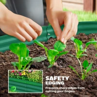 Outsunny Galvanised Raised Garden Bed with Arched Trellis, 4 x 2 x 4.6ft Metal Raised Bed for Garden with Open Bottom, Green(m-8)