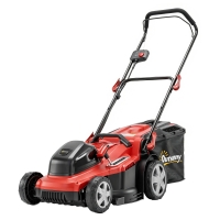 Outsunny Cortacésped eléctrico 800 W con 40 cm de ancho de corte 45L recogedor indicador de batería protección contra sobrecarga 7 alturas de corte