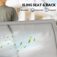 Outsunny Leagăn de Grădină cu 3 Locuri și Acoperiș Parasolar Detasabil, 171x108x154 cm, Gri Deschis(m-5)