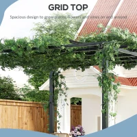 Pawilon różany pergola łukowa łuk różany ogród pawilon odporny na warunki pogodowe metal 3 x 3 x 2,3 m(m-5)