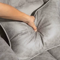 HOMCOM Executive Office Chair, Ergonomic Desk Chair with Foot Rest, Lumbar Support, Reclining Function and Wide Seat, Grey(m-16)