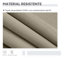 Outsunny Toldo Vertical Exterior 200x305 cm Pantalla de Privacidad Enrollable Ajustable con Manivela Protección UV 40+ Arena(m-6)