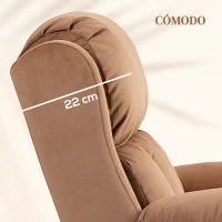 HOMCOM Sillón Relax Reclinable Eléctrico Levanta Personas con Masaje Vibratorio y Calor Control Remoto Reposapiés Marrón(m-7)
