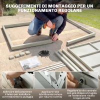 Outsunny Tavolo da giardino allungabile per 8-10 persone in alluminio e acciaio, 154/214x85x75 cm, Grigio chiaro(m-7)