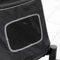 PawHut Foldable Pet Stroller, with Universal Wheels, Shock Absorber, for Medium and Large Dogs - Black(m-13)