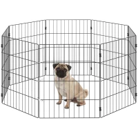 PawHut Parque para Perros Recinto Expandible Plegable, 50x60 cm, Negro(m-5)