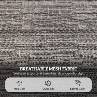 Leżak ogrodowy składany z poduszką i oknem do czytania(m-6)