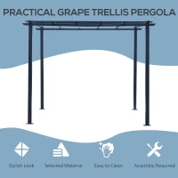 Pawilon różany pergola łukowa łuk różany ogród pawilon odporny na warunki pogodowe metal 3 x 3 x 2,3 m(m-6)