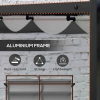 Outsunny 3 x 4m Retractable Pergola, Garden Gazebo Shelter with Aluminium Frame, for Grill, Patio, Deck, Dark Grey(m-6)