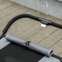 PawHut Foldable Pet Stroller, with Universal Wheels, Shock Absorber, for Medium and Large Dogs - Black(m-10)