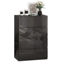 HOMCOM Chest of Drawers, 4-Drawer Storage Cabinets, Modern Dresser, Storage Drawer Unit for Bedroom(m-10)