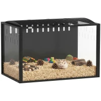 PawHut Hamster Cage Steel Chewproof with Openable Top, Deep Burrow for Dwarf Syrian Hamster, Gerbil, Rats, 81 x 51 x 53 cm(m-10)