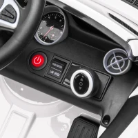 AIYAPLAY Voiture électrique enfants licence Mercedes SLC 300 12V V. Max. 5 Km/h effets sonores lumineux télécommande blanc(m-12)