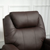 HOMCOM Opsta Stoel comfortabel met afstandsbediening en bekervouders voor Huisgebruik, Koffiebruin(m-8)