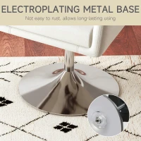 HOMCOM Modern Accent Chair with Swivel Base, Height Adjustable Arm Chair with Pillow for Living Room, Bedroom, Cream White(m-7)