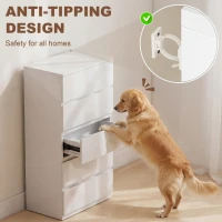 HOMCOM Chest of Drawers, 5-Drawer Storage Cabinets, Modern Dresser, Storage Drawer Unit for Bedroom(m-6)