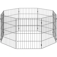 PawHut Parque para Perros Recinto Expandible Plegable, 50x60 cm, Negro(m-1)