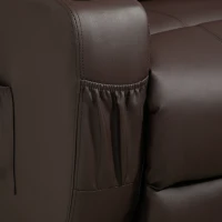 HOMCOM Opsta Stoel comfortabel met afstandsbediening en bekervouders voor Huisgebruik, Koffiebruin(m-11)