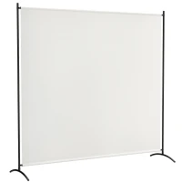 Outsunny Biombo Exterior de Painel Único, Separador de Ambiente de 180H cm com Proteção UV30+, Bege(m-7)