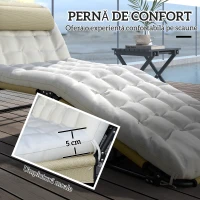 Outsunny Sezlong pliabil cu spatar inclinabil pe 4 nivele, Scaun(m-7)