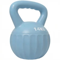 SPORTNOW Kettlebell 14 kg, pesa rusa con asa antideslizante, musculación, entrenamiento, para gimnasio, azul(m-7)