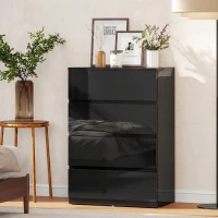 HOMCOM Chest of Drawers, 4-Drawer Storage Cabinets, Modern Dresser, Storage Drawer Unit for Bedroom(m-8)