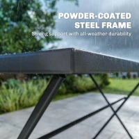 Outsunny Tuinmeubelset Inklapbaar Eetset 5-delig Tafel met 4 Ademende Stoelen Houtlook Ruimtebesparend(m-8)