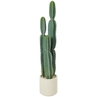 HOMCOM Planta artificial Cactus grande 111 cm planta artificial en maceta para oficina salón