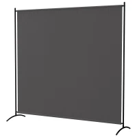 Outsunny Biombo exterior de un solo panel, separador de ambientes de 180H cm con protección UV30+, gris oscuro(m-8)